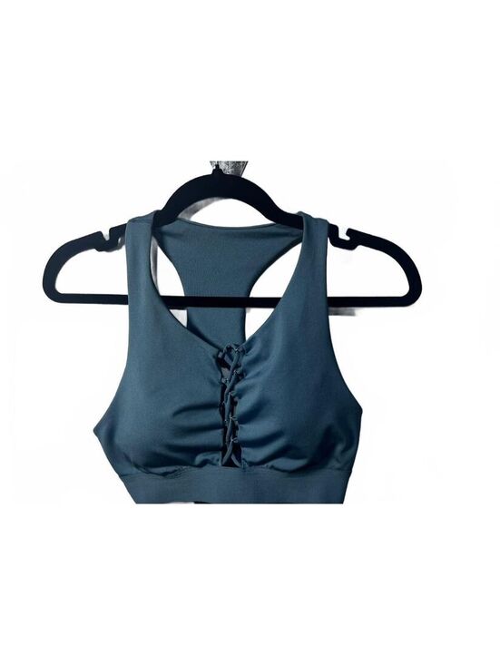 Victoria's Secret Other - PINK Victoria's Secret Sports Bra Women's Medium Teal Lace Up Padded Ultimate